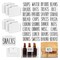 8 Piece Metal Basket Labels Clip On Holders with 40 Labels for Kitchen Storage, White Label Clips for Storage Bins